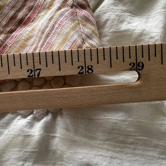 Merona Multicolor 100% Linen Diagonal Striped A-Line Maxi Skirt SZ 12 BOHO - Picture 5 of 8